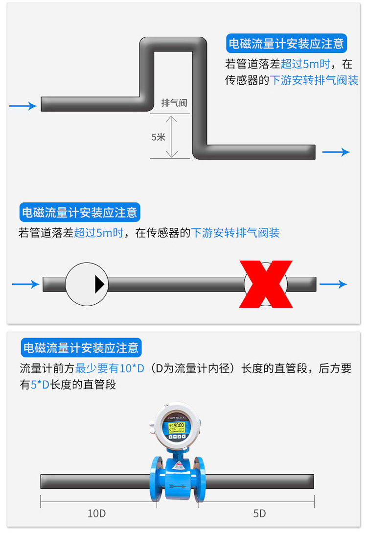 高温电磁流量计安装注意事项